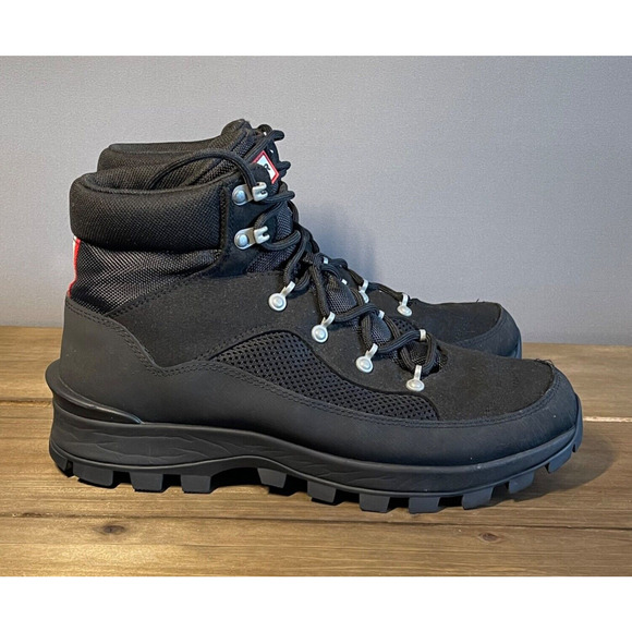 Hunter Women's Explorer Insulated Commando Boots Size 9 US Black Lace Up - Picture 1 of 14